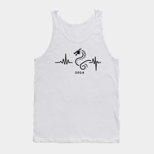 Chinese New Year 2024 Draconic Heartbeat 2024 Tank Top